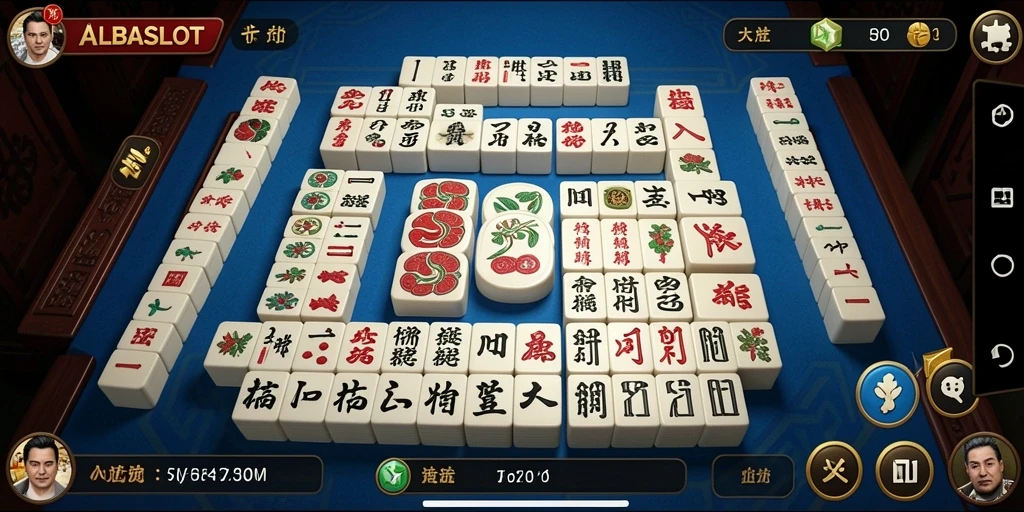 Tampilan gameplay Mahjong yang seru di ALBASLOT.