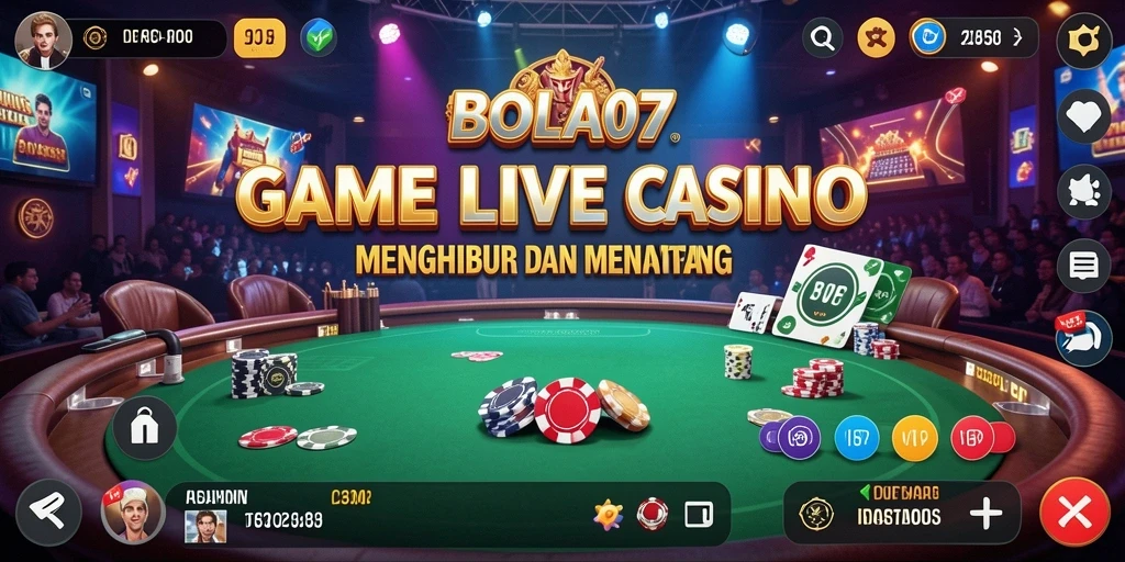 Tampilan gameplay BOLA07 yang mengasyikkan dalam Live Casino.