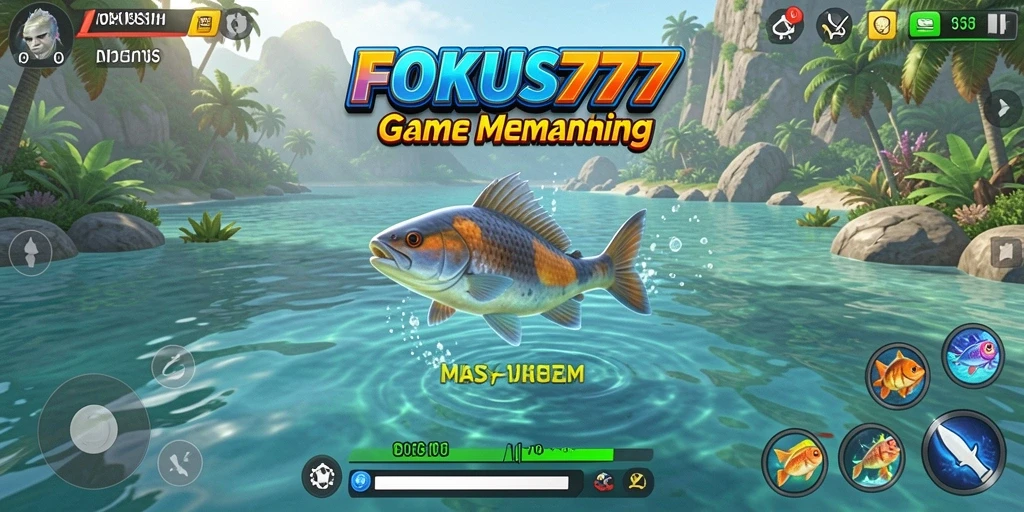 Tampilan gameplay FOKUS777 yang menampilkan aksi memancing yang seru.