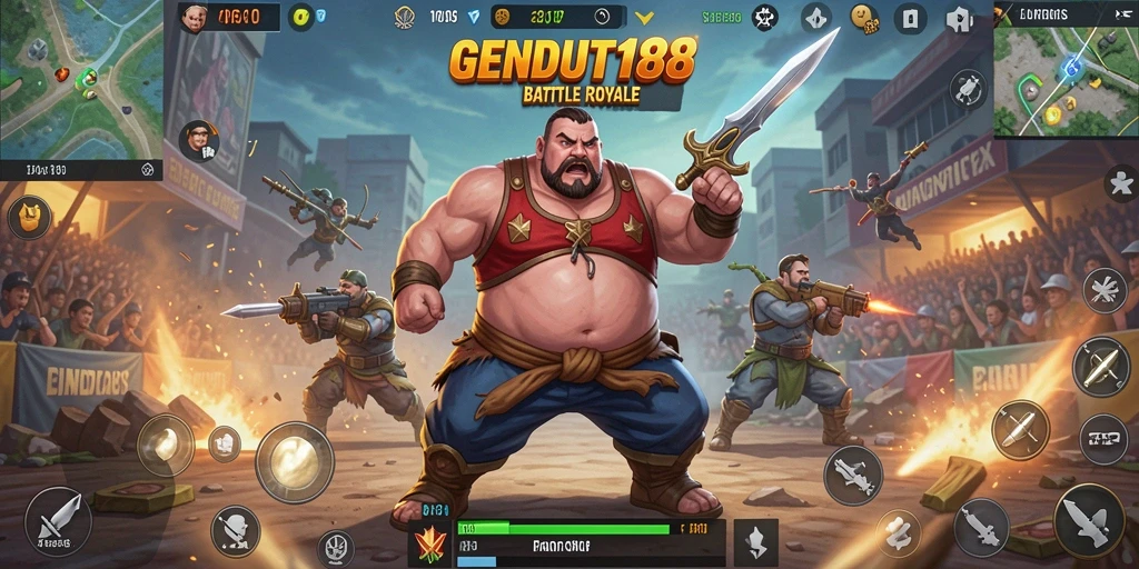 Tampilan seru dalam pertempuran Battle Royale GENDUT188.