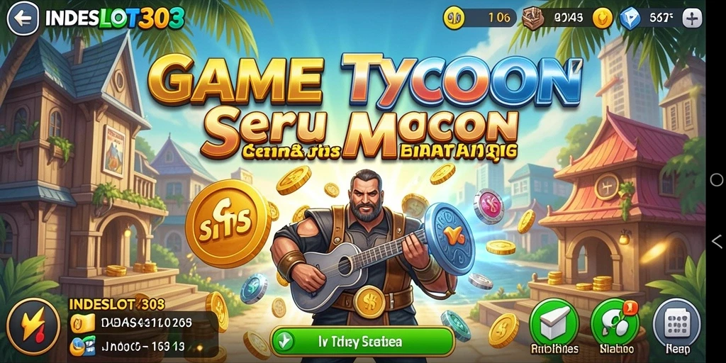 Screenshot gameplay <strong>INDESLOT303</strong> menunjukkan keseruan investasi Tycoon.
