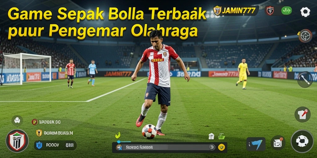 Tampilan gameplay intens dari game sepak bola JAMIN777.