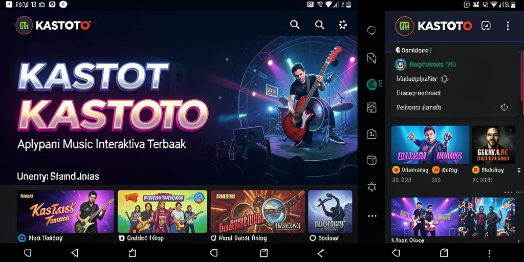 Tampilan gameplay KASTOTO dengan interaksi musik yang menarik.