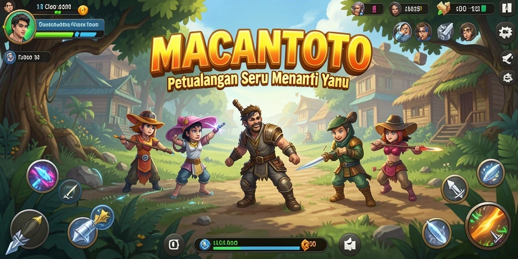 Tampilan gameplay MACANTOTO yang mendebarkan dengan elemen petualangan yang seru.