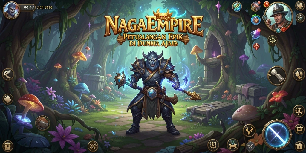 Tampilan gameplay NAGAEMPIRE yang memukau dan penuh aksi.