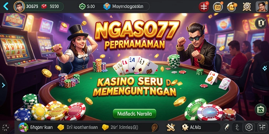 Tampilan permainan kasino yang seru dan interaktif.