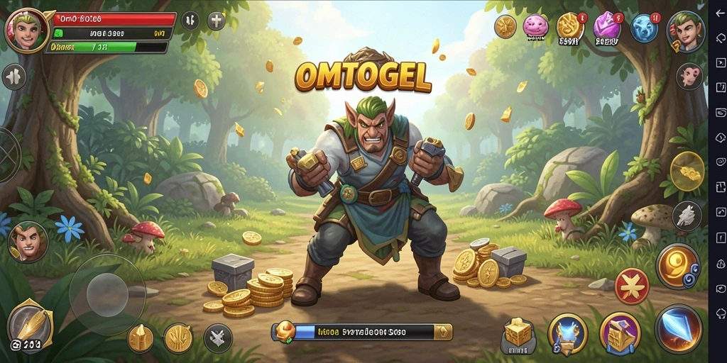 Screenshot gameplay OMTOGEL menampilkan aktivitas bertani yang seru.