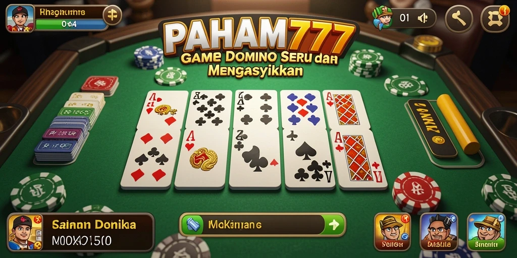 Screenshot gameplay PAHAM777 menampilkan keseruan bermain Domino.