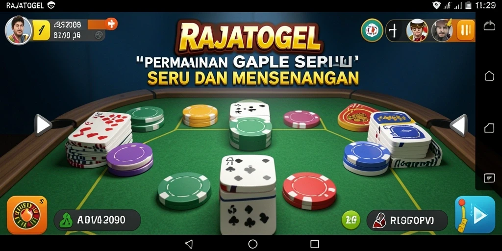 Tampilan gameplay yang menarik dari game Gaple RAJATOGEL.