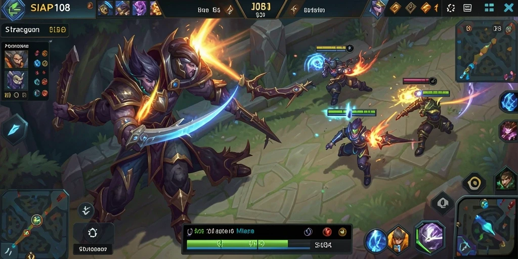 Screenshot gameplay SIAP108 dengan aksi pertarungan yang intens.