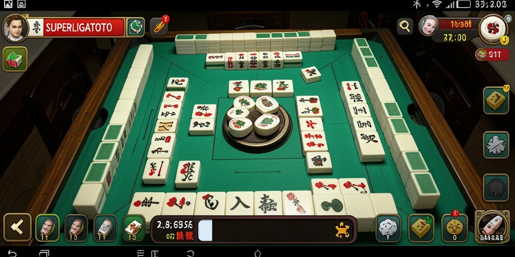 Tampilan gameplay Mahjong yang seru dan menantang di SUPERLIGATOTO.