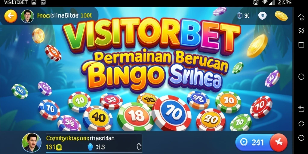 Tampilan gameplay Bingo yang seru dan interaktif di VISITORBET.