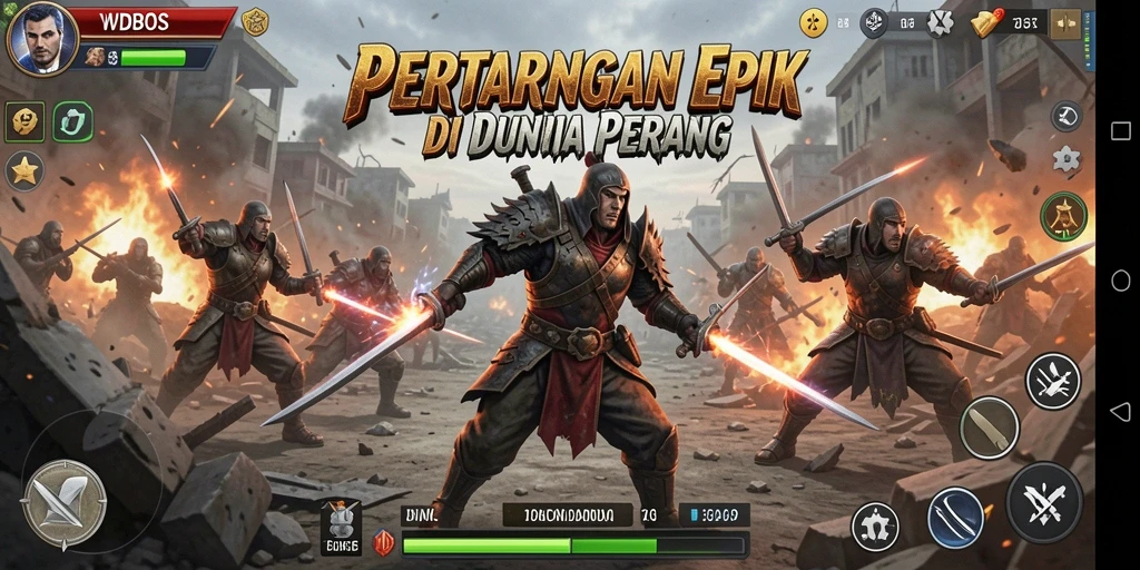 Gameplay seru di WDBOS dengan pertarungan yang intens.