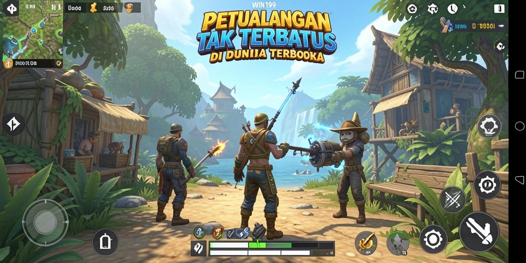 Tangkapan layar menampilkan momen seru gameplay Open World di WIN199.