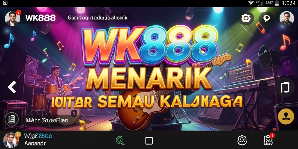 Screenshot dari gameplay WK888 yang menampilkan aksi permainan musik.